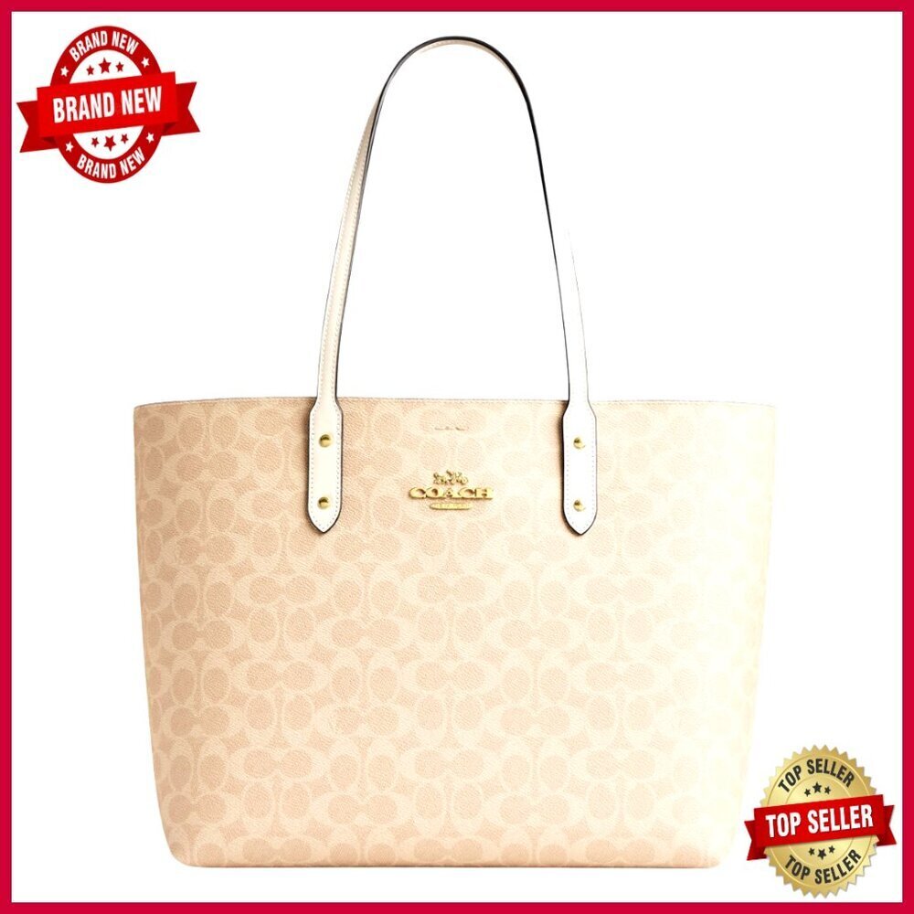 Leather Tote Bag with Snap Closure, Zip Pocket, Spacious Designer Handbag